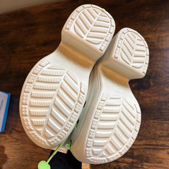 NWT Crocs Siren Clog Platform High Heels Bone/White Slip On Womens Size 12 - Picture 4 of 5